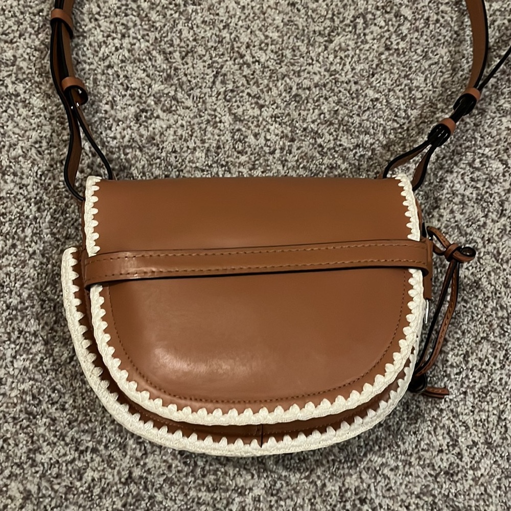 Loewe Calfskin Crochet Trim Small Gate Crossbody Bag - Picture 5 of 6
